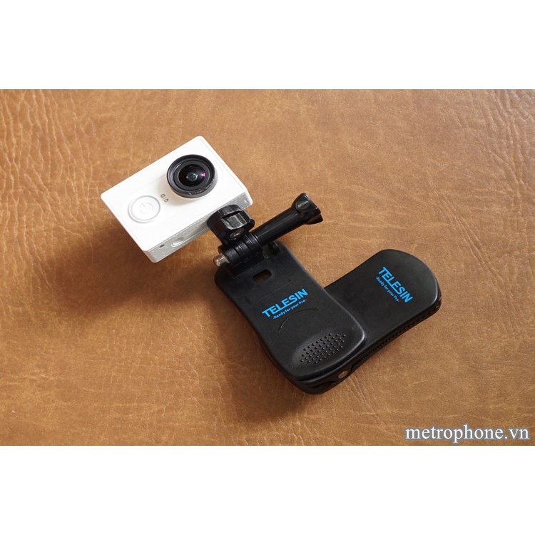 Kẹp dây Balo gắn GoPro và Action Cam Telesin