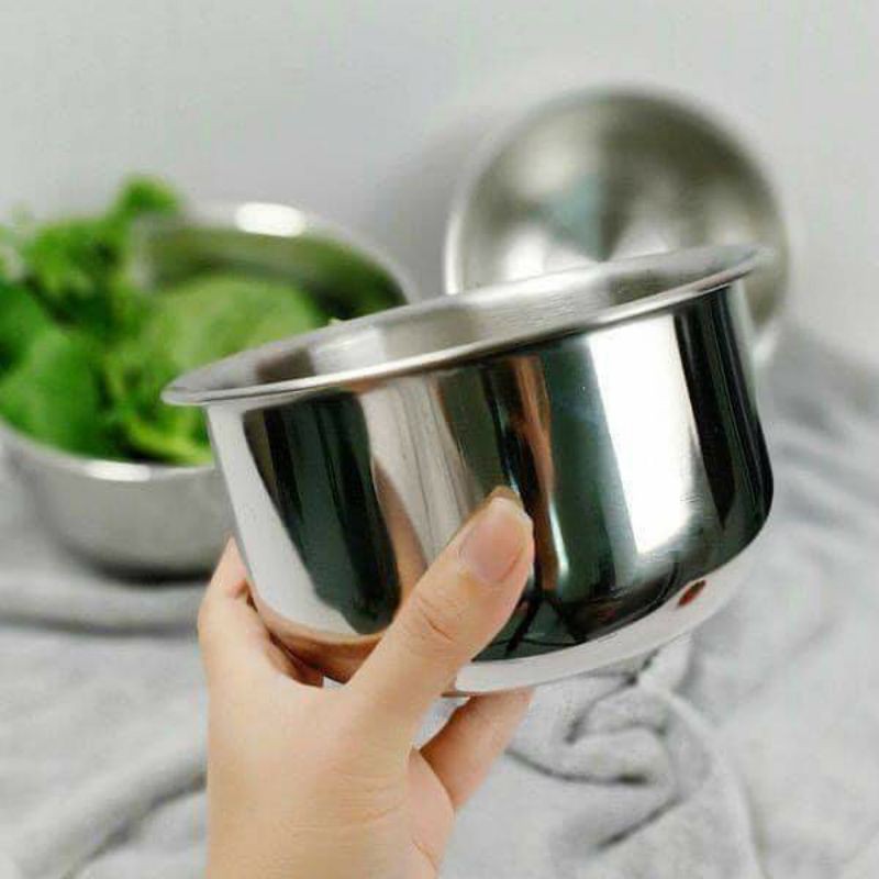 Bộ 3 thố inox siêu dày thành cao size 16-20-24 cm