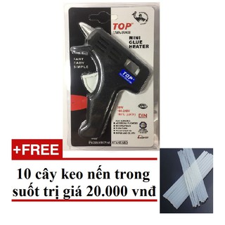 [Giá Tốt] TOP Súng Keo Điện Loại Nhỏ (Chính Hãng) + Tặng 10 Cây Keo Nến Trong Suốt (Chính Hãng)