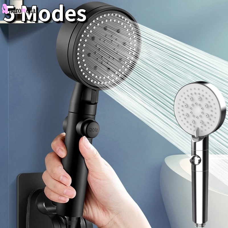 Đầu Vòi Hoa Sen Áp Suất Cao 5 Chế Độ Tiết Kiệm Nước Tùy Chỉnh Tiện Dụng Cho Nhà Tắm