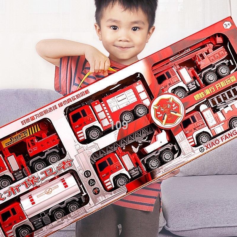 Sét 6 xe cứu hoả mô hình cỡ đại cho bé