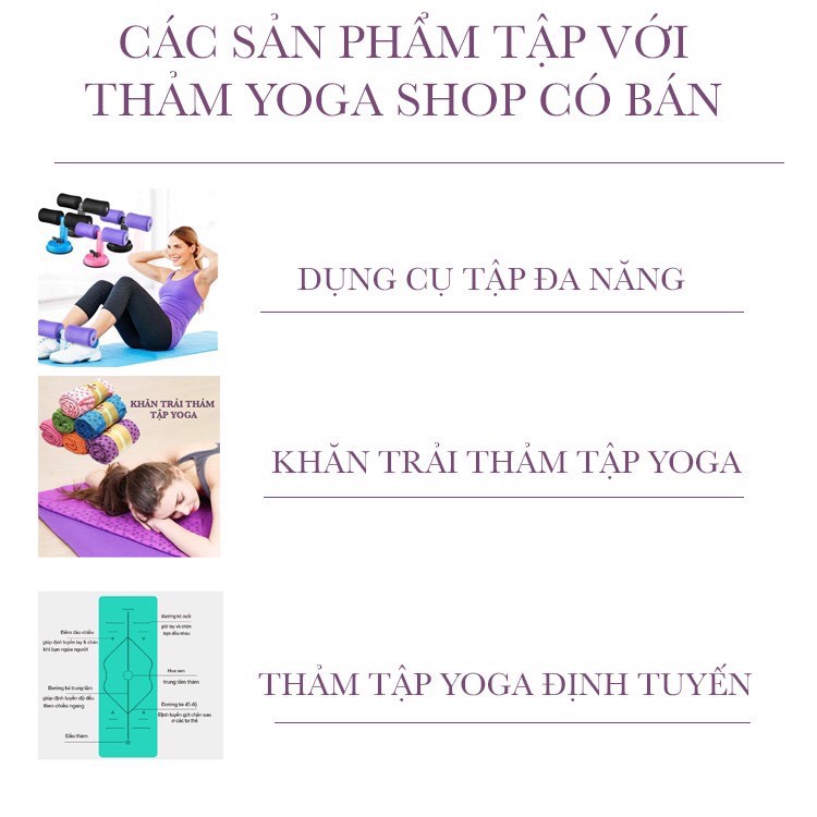 Thảm tập YOGA Chống trượt, Thảm tập GYM tại nhà tập thể dục. Chất liệu tpe 2 lớp chống trơn tuyệt đối