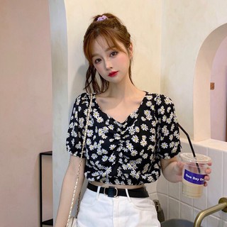 ❄️ÁO CỔ V DÚN NGỨC HOA CÚC