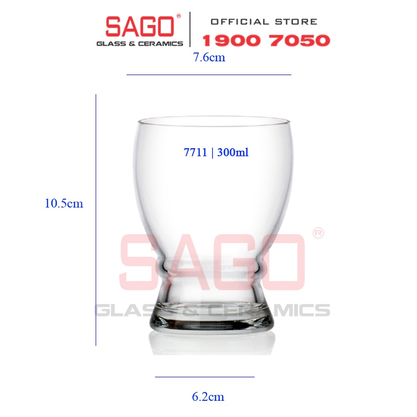 Ly Thủy Tinh Ocean Hansa Rock 300ml | B07711 , Nhập khẩu Thái Lan