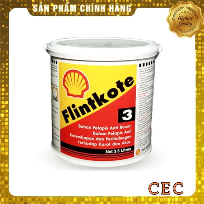 FREESHIP🌟SHELL FLINTKOTE LON 3.5L 🌟CHỐNG THẤM BỂ CÁ CẢNH HỒ CÁ KOI 🌟SƠN CHÍNH HÃNG FLINKOTE THÁI LAN