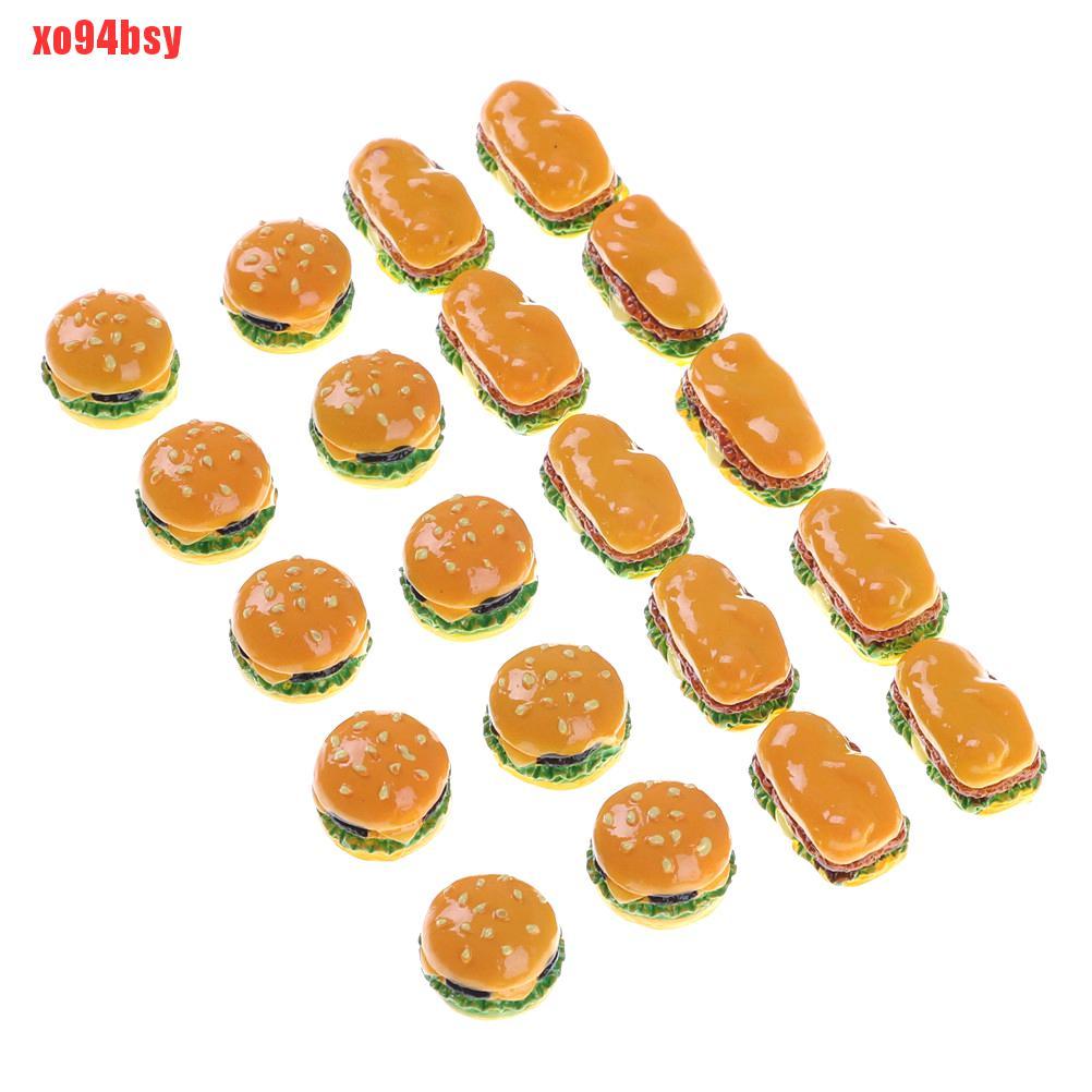 Set 2 Bánh Hamburger Đồ Chơi Nhà Búp Bê 94bsy