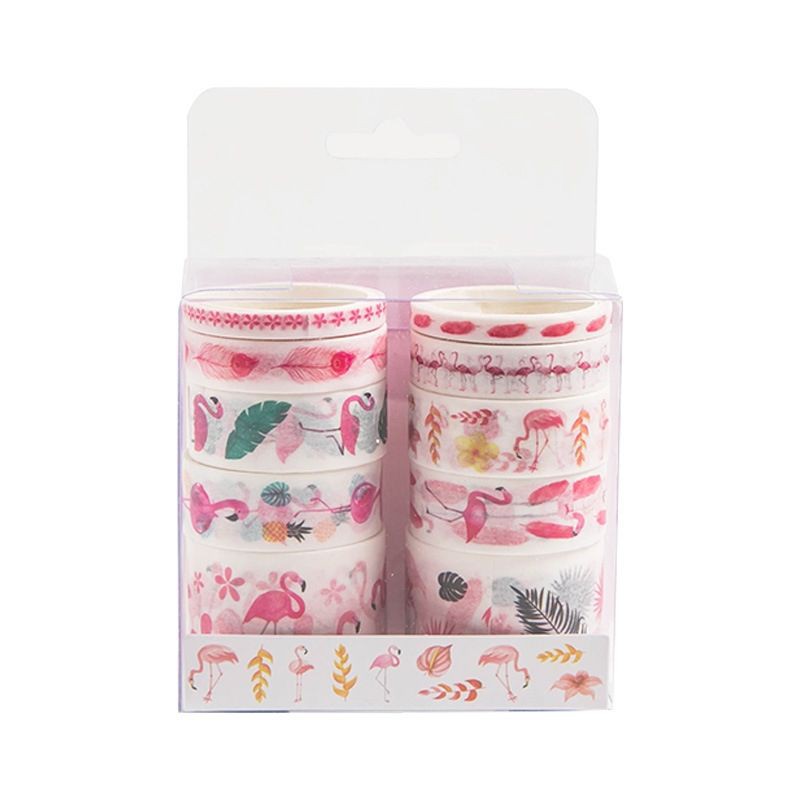Hộp Băng keo washi hộp 10 cuộn, băng dính trang trí