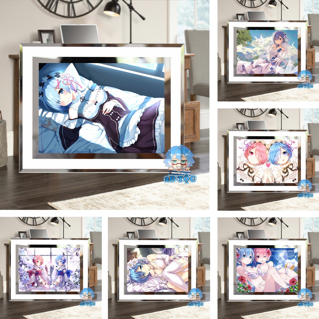 Khung ảnh kính Rem (11) Anime Light Novel Re:Zero by 2D Tộc Shop