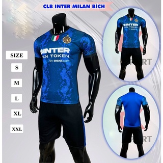 Áo đá banh in tên bộ quần áo đá bóng nam câu lạc bộ CLB Inter milan đội tuyển BIBI SPORT đồ thể thao nam nữ trẻ em với