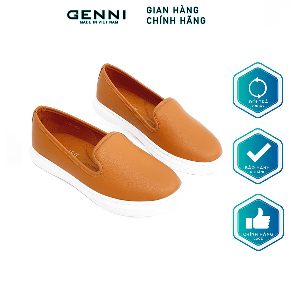 Giày lười trơn da lỳ GE472 - Genni