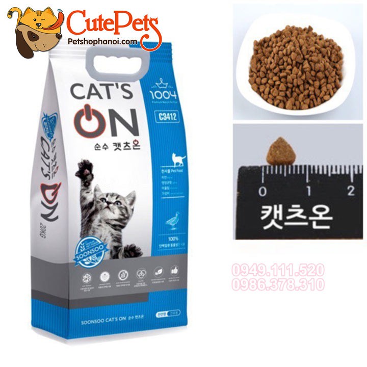 Thức ăn mèo Cats On 1kg hạt Hàn Quốc - Phụ kiện thú cưng Hà Nội