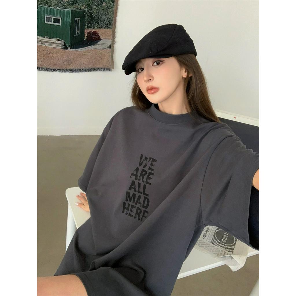 Cocory vn Áo Thun Dài Trung Bình Tay Ngắn In Hình Cổ Điển Thời Trang Mùa Hè Phong Cách Hàn Quốc Dành Cho Bạn