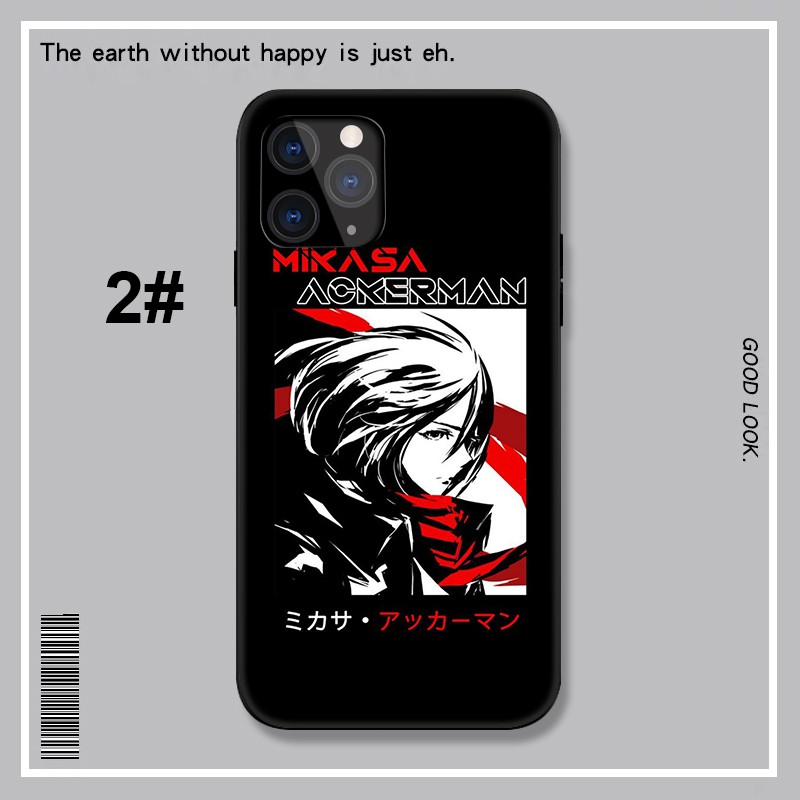 Ốp điện thoại mềm hình Attack on Titan Mikasa Ackerman cho iPhone X Xs Max XR 6 6s 7 8 Plus 5 5s SE 2020 6+ 6s + 7+ 8
