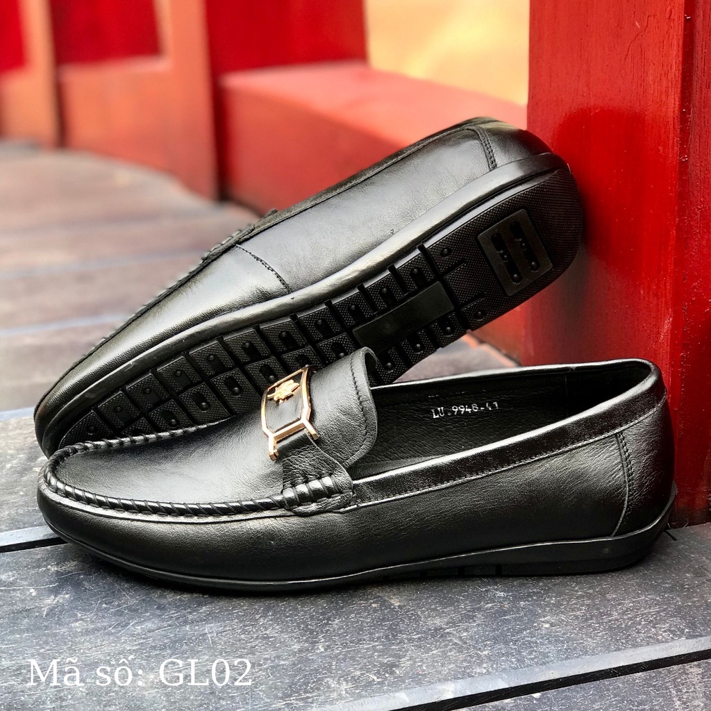 Giày lười nam Alo Davin Da Bò Cao Cấp GL02