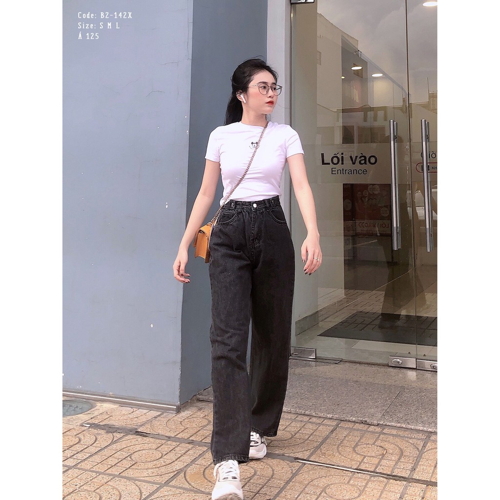 QUẦN JEANS ỐNG RỘNG B142