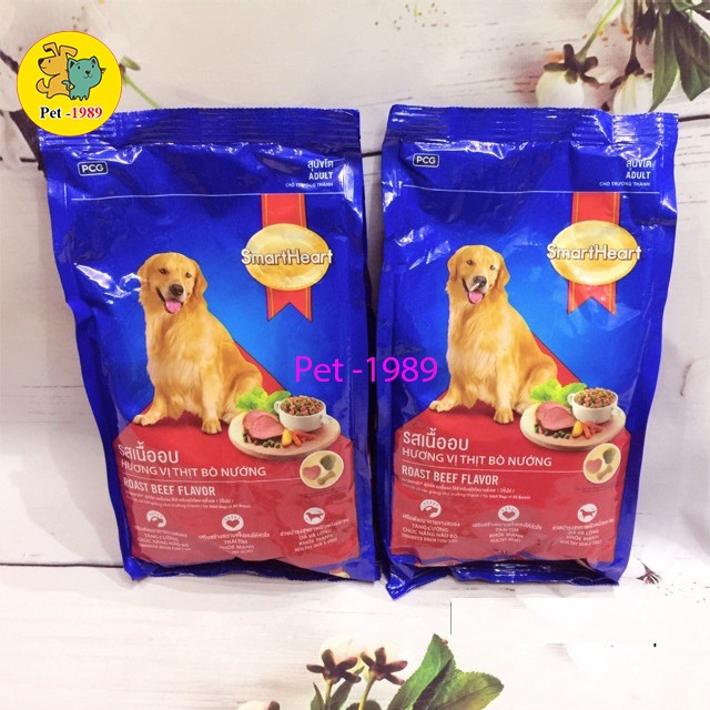 Thức ăn cho chó trưởng thành Smartheart - túi 1.5 kg Vị Bò Nướng &lt; Pet-1989 &gt;