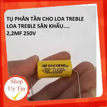 TỤ PHÂN TẦN LOA TREBLE 2,2MF 250V VÀNG TRÒN - GIÁ 5 CÁI