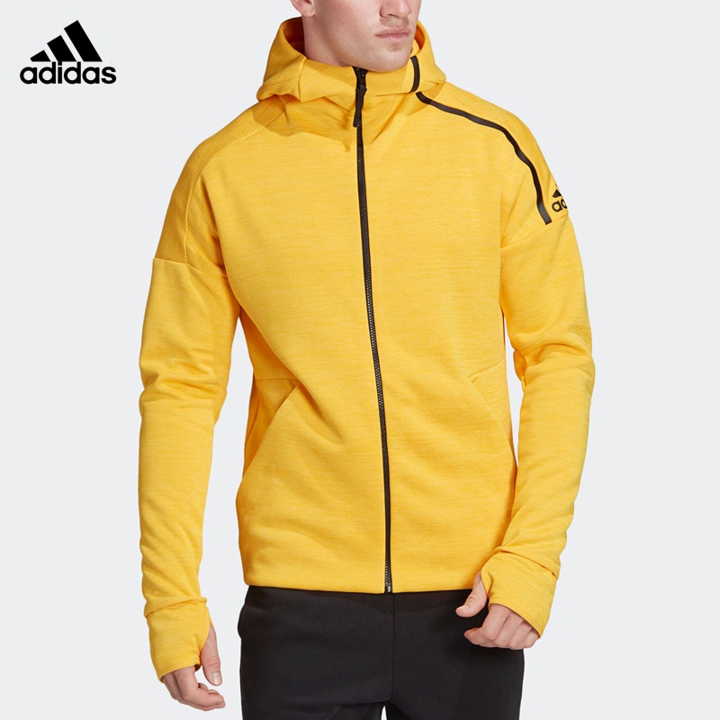 Adidas. Áo Khoác Bóng Chày Có Mũ Phối Khóa Kéo Thời Trang Cá Tính Cho Nam