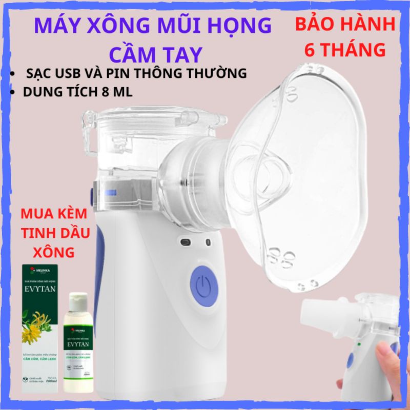 [PHIÊN BẢN CAO CẤP] Máy Xông Mũi Họng Cầm Tay, Máy Xông Mũi Họng Mini Giúp Khử Khuẩn, Thông Thoáng Mũi H