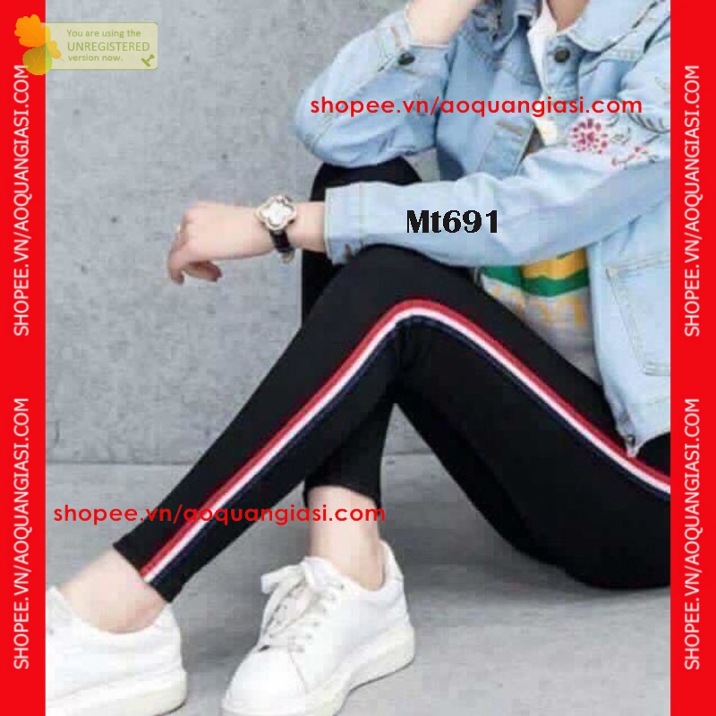 Quần legging sọc nhí trắng MT464, mt684, mt1144, mt691, mt1152, mt683,mt1150, mt1151 aoquangiasi (dưới 50 kg)