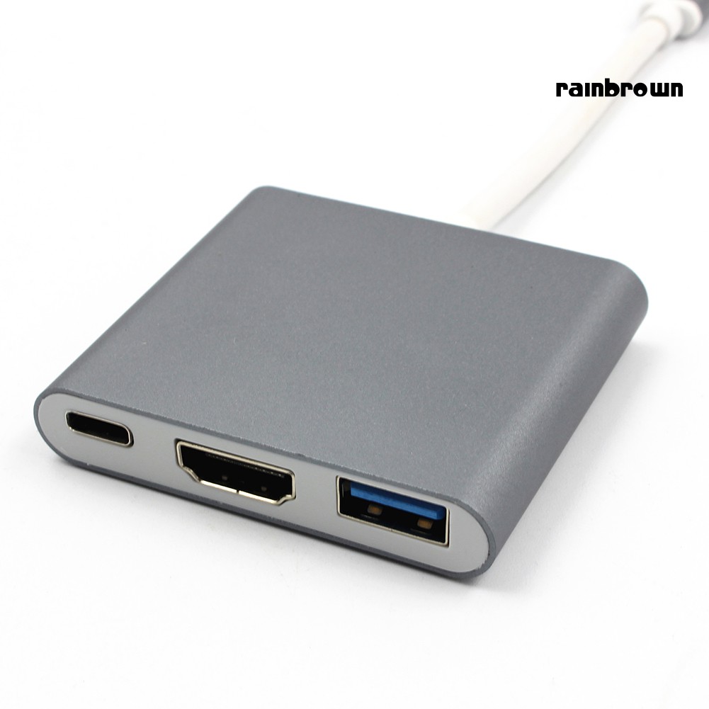 Bộ Chuyển Đổi Từ Cổng Usb 3.1 Type C Sang Cổng Hdmi Cho Macbook 3 Trong 1 Tiện Lợi | WebRaoVat - webraovat.net.vn