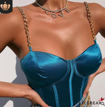 Áo Croptop Hai Dây Màu Trơn Gợi Cảm Cho Nữ