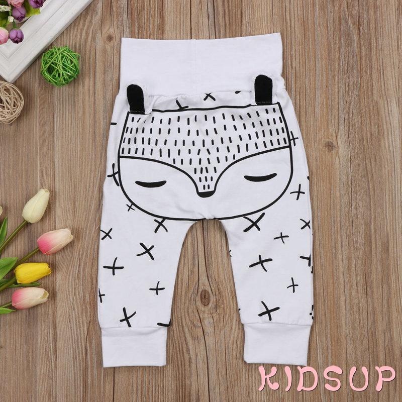 Quần legging bó ống in hình chú cáo xinh xắn cho bé trai và bé gái