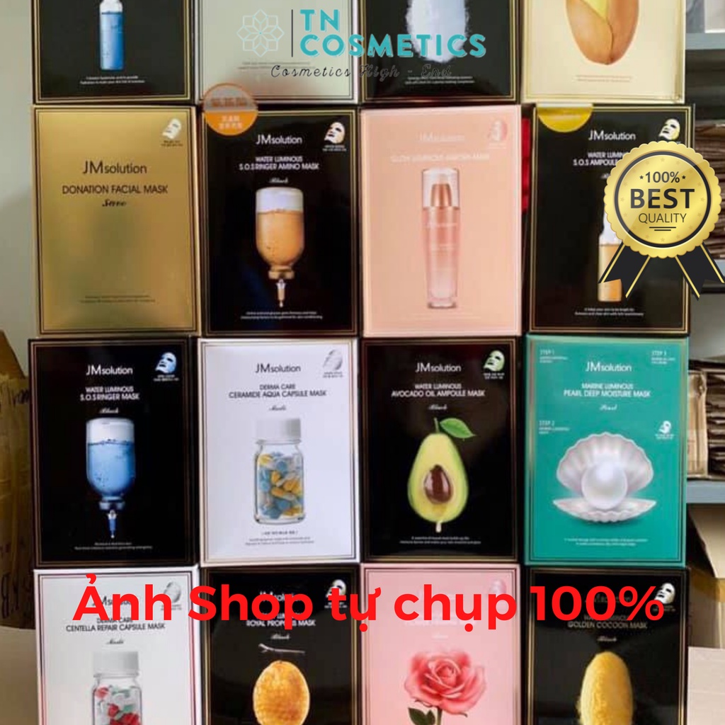 Mặt Nạ Giấy Dưỡng Da Hàn Quốc Cấp Ẩm, Dưỡng Trắng, Hồi Phục Da, Giảm Mụn, Mờ Thâm JM solution Mask 30ml MN1794