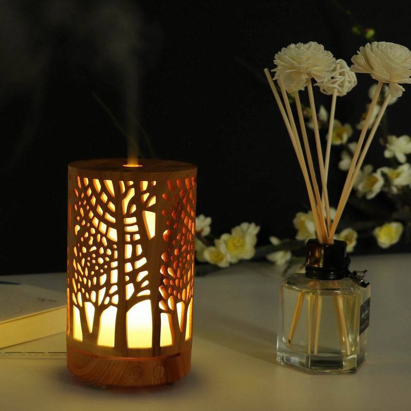 Máy Xông Tinh Dầu Trụ Cây (Mẫu mới Nhất ), phun sương khuếch tán tỏa hương thơm tinh dầu, khử mùi hôi, ẩm mốc