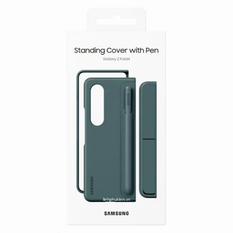 Ốp lưng Samsung Galaxy Z Fold 4 có bút S Pen kèm chân dựng ( Standing Cover With Pen ) - Hàng chính hãng