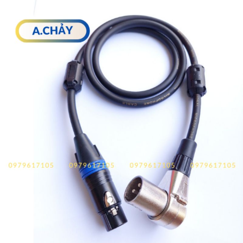 Dây canon cái ra canon đực cong L xoay dài 80cm