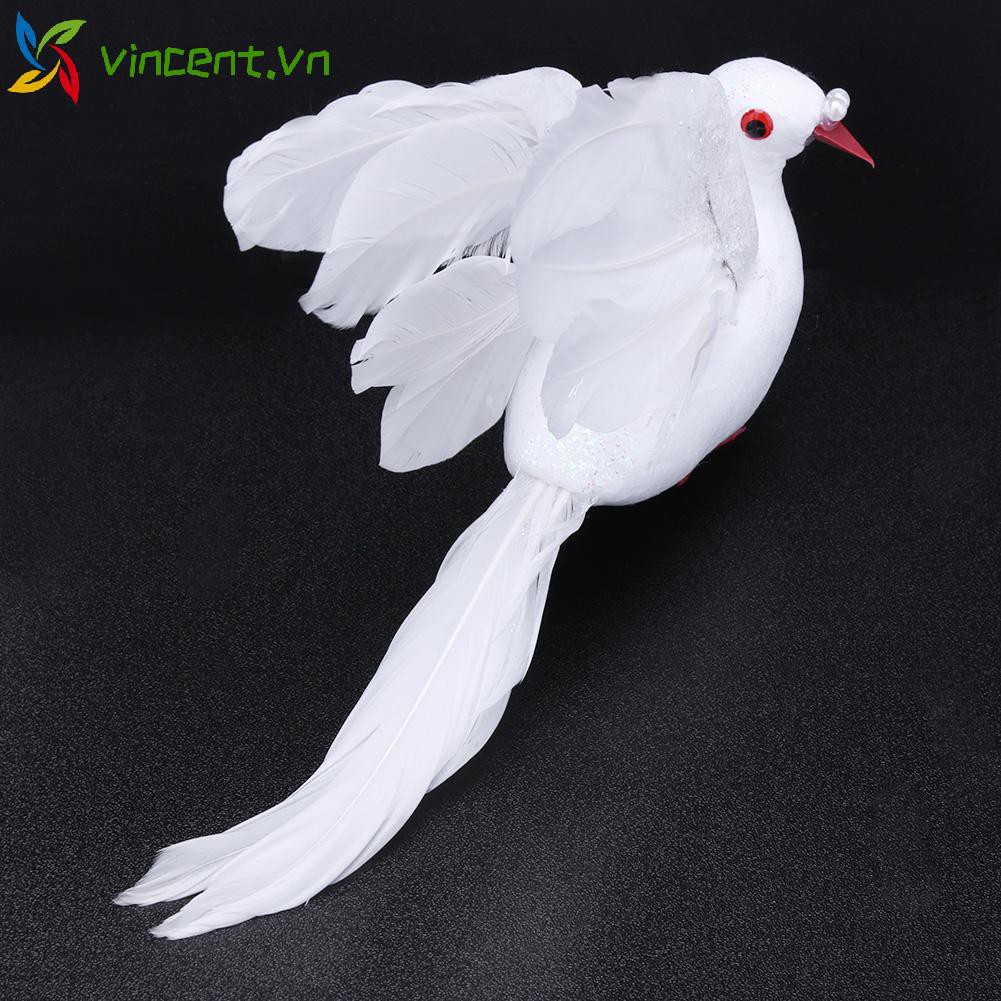 Chim bồ câu giả màu trắng bằng xốp dùng trang trí nhà cửa / tiệc cưới