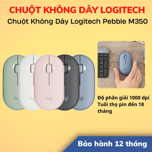 [Hỏa Tốc - HCM] Chuột Không Dây Logitech Pebble M350 | Hàng Chính Hãng | Bảo Hành 12 Tháng | LSB Store