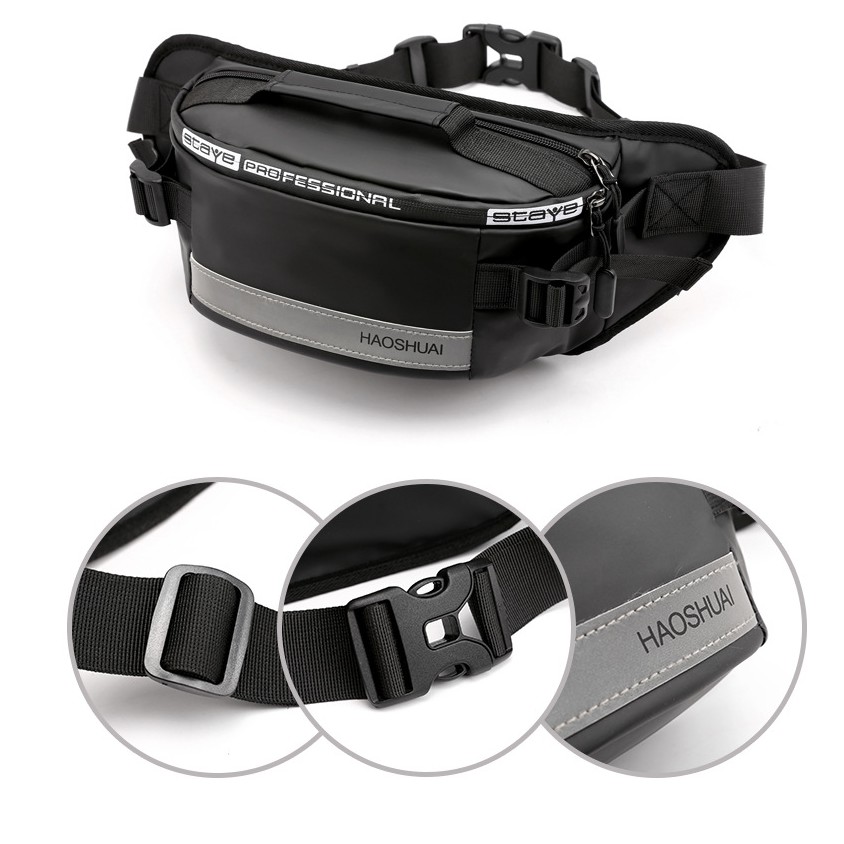 Túi Đeo Chéo Nam Unisex Thời Trang Chống Nước TC68 - Túi Bao Tử Dệt Trơn Trượt Nước Đeo Hông Lưng Bụng | BigBuy360 - bigbuy360.vn