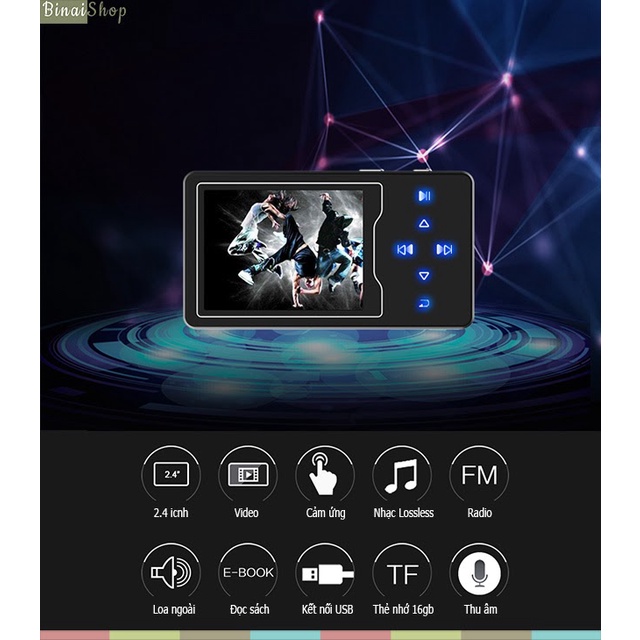 (Quà tặng 99k) Máy nghe nhạc MP3 RUIZU D08 8GB chất lượng cao