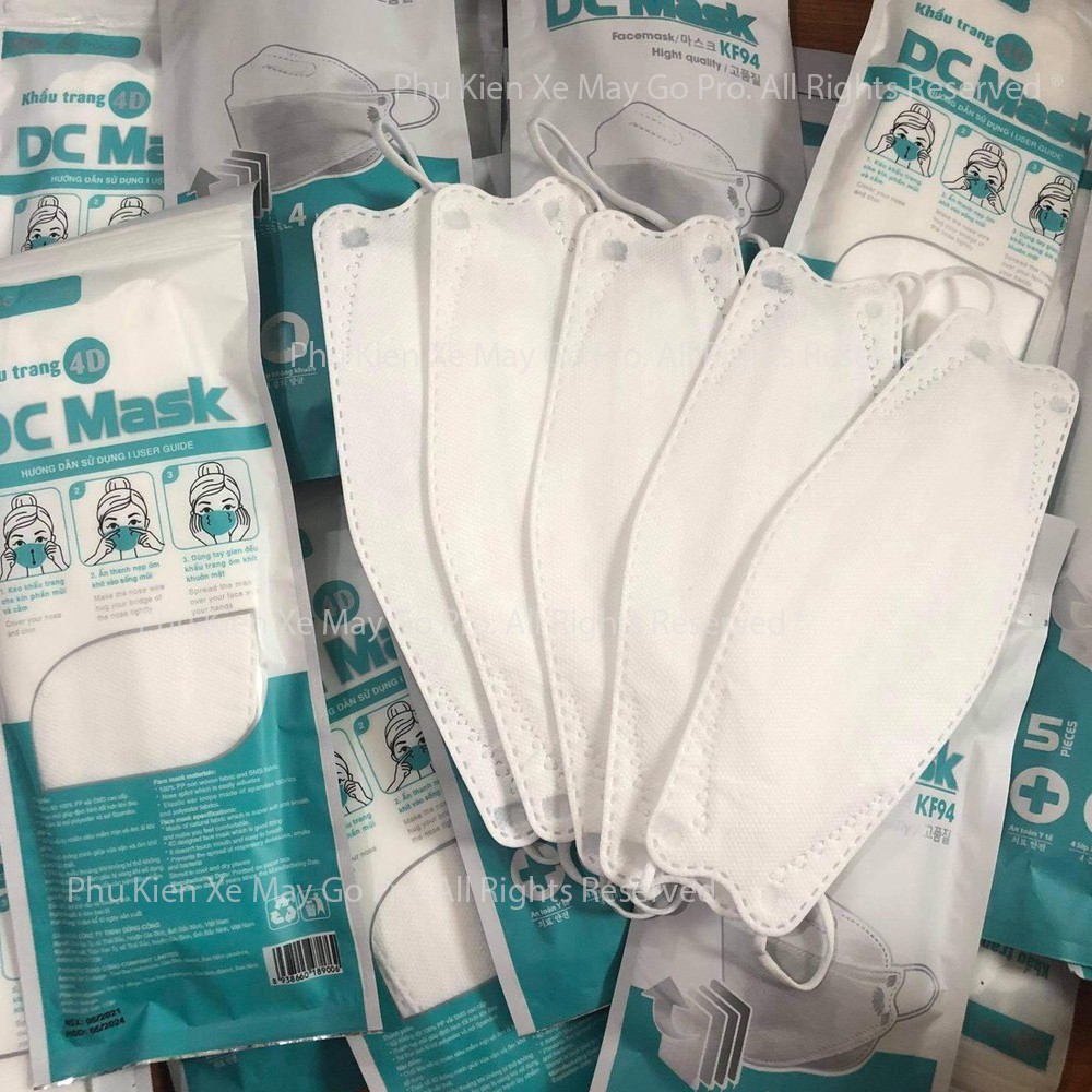 [CHÍNH HÃNG] Túi 05 Khẩu Trang 4D DC Mask Kháng Khuẩn 4 Lớp