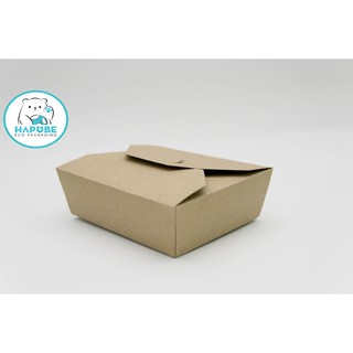 [50 Cái] Hộp Giấy Kraft Đựng Đồ Ăn Dùng 1 Lần 700|750|1000|1400|1500|2000ml Không cửa sổ