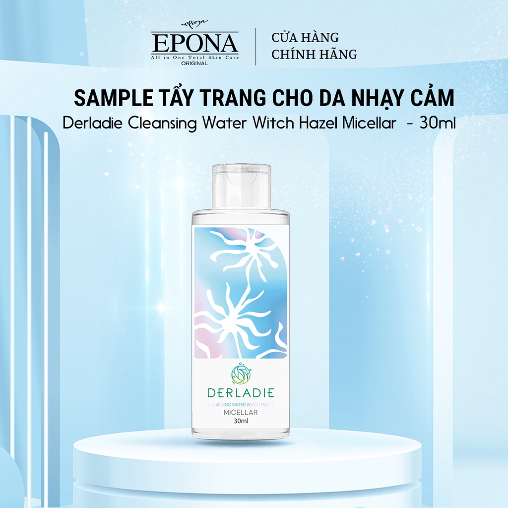 Nước Tẩy Trang Làm Sạch Sâu Cho Da Mụn Epona Derladie Cleansing Water Witch Hazel 30ml