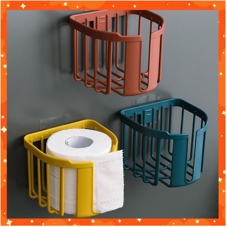 Giỏ đựng giấy vệ sinh dán tường siêu chắc, đồ nhà tắm mini thiết kế thông minh, giải pháp tiết kiệm không gian hiện đại