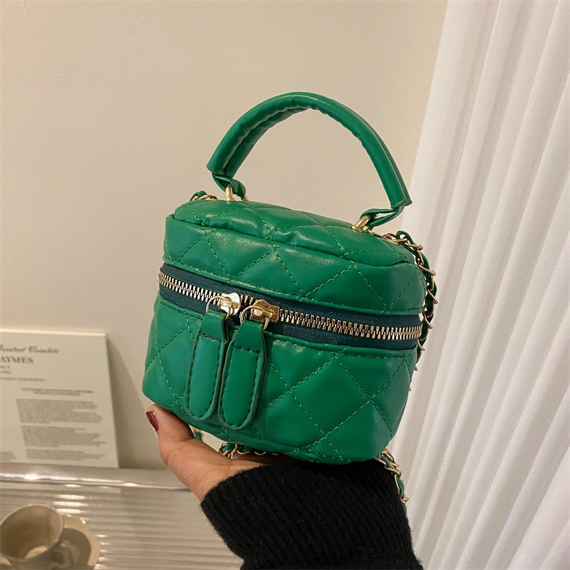 Túi Đeo Chéo mini Thêu Họa Tiết Kẻ Ô Dây Xích Mẫu Mới Thời Trang Mùa Xuân 2022 Cho Nữ