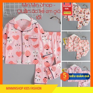 [FREESHIP - XẢ KHO 1 NGÀY] Đồ bộ Pijama trẻ em dài tay hàng QCCC chất cotton không bai xù bao giặt máy