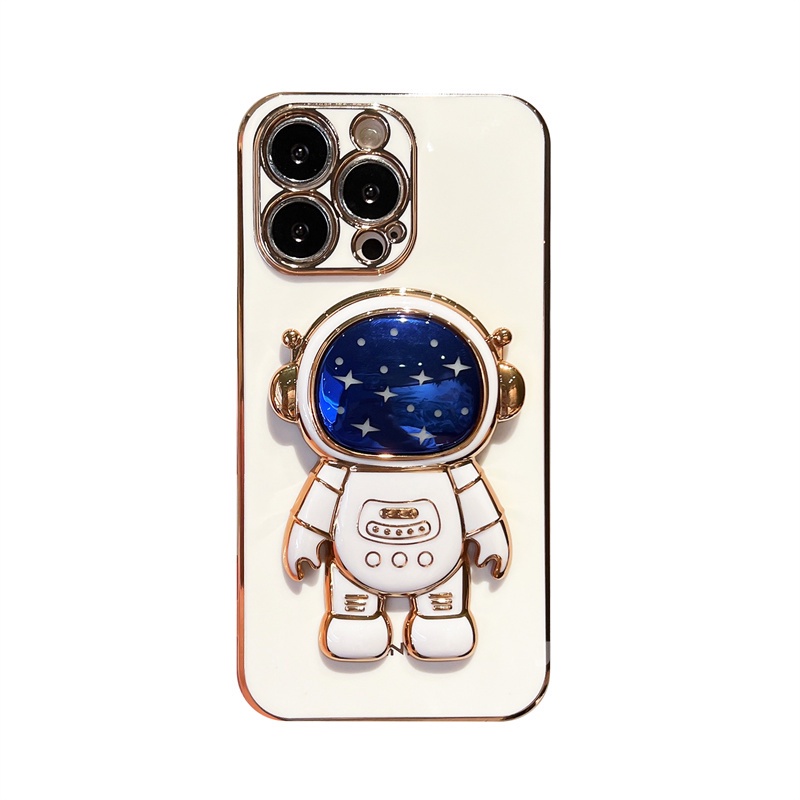 Ốp Điện Thoại In Hình Phi Hành Gia Kèm Giá Đỡ Cho IPhone 13 11 12 Pro Max X XS XSMAX XR 7 8 Plus