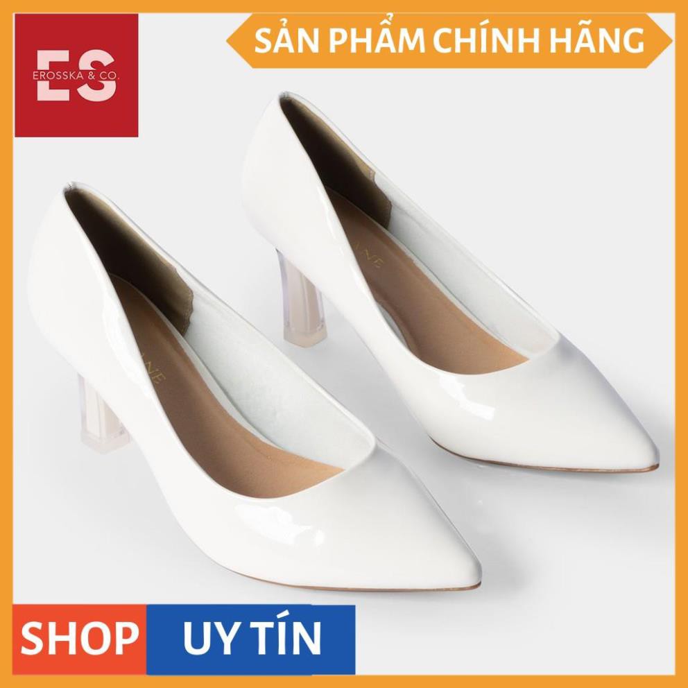 Carl & Ane - Giày cao gót thời trang mũi nhọn kiểu dáng cơ bản cao 7cm màu trắng _ EP006 | BigBuy360 - bigbuy360.vn