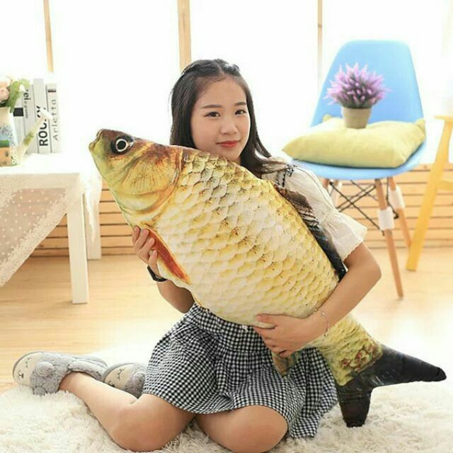 Gối ôm 3D Cá chép vàng size 60cm