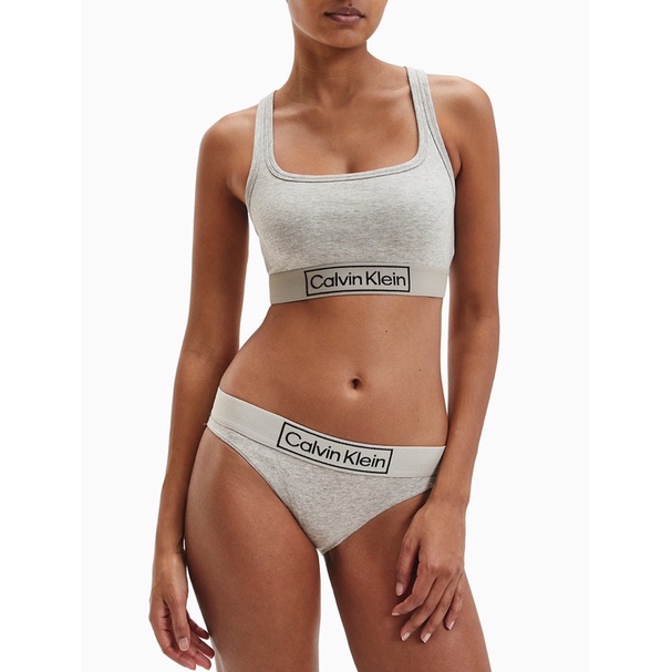Set đồ lót/ Bra chất cotton quần cạp cao có mút tháo rời phong cách thể thao dành cho nữ