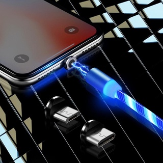 Dây cáp sạc điện thoại có đèn LED phát sáng dành cho Android, Ip, Type-C