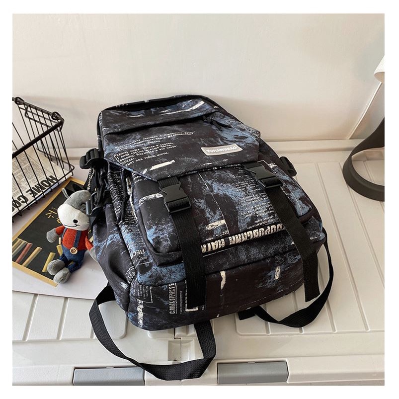 Balo đi học nam nữ ulzzang tặng Móc Dê Loang 2 màu cho học sinh style Hàn Quốc unisex