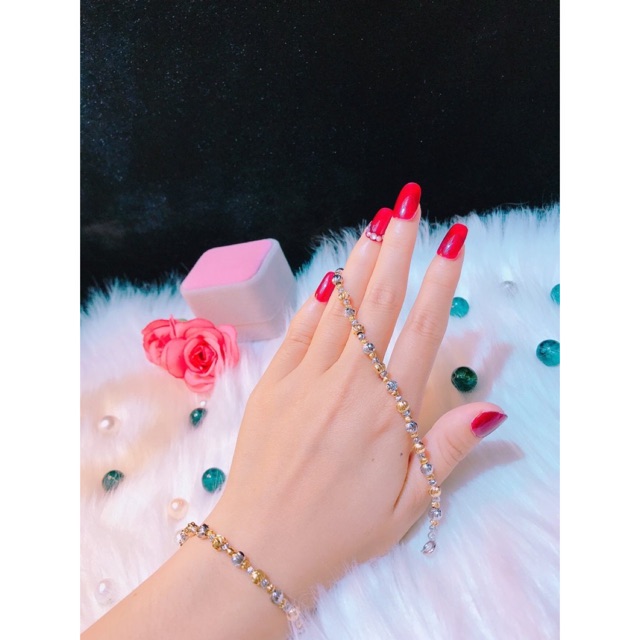 Lắc bi mạ vàng 2 màu
