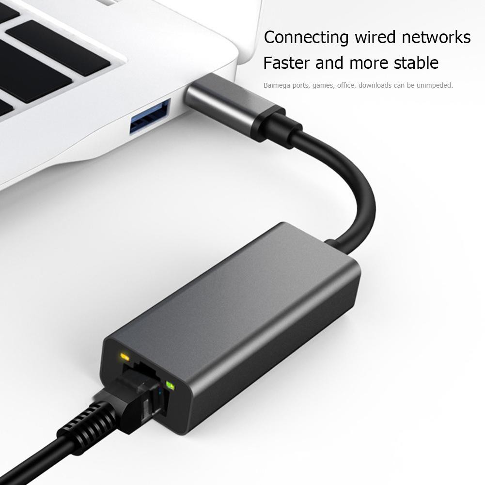 Domybest♚Aluminum Alloy 10/100Mbps Lan Ethernet Converter S3-8152-C Type-C to RJ45 | BigBuy360 - bigbuy360.vn