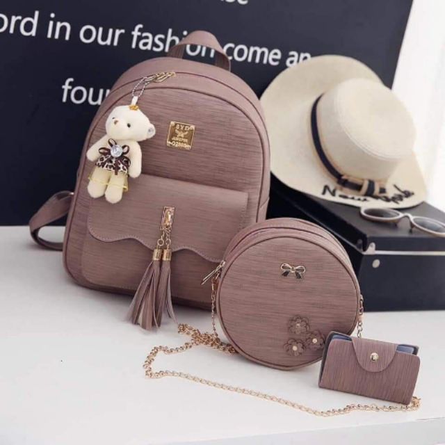 Set 3 balo gấu trắng về hàng